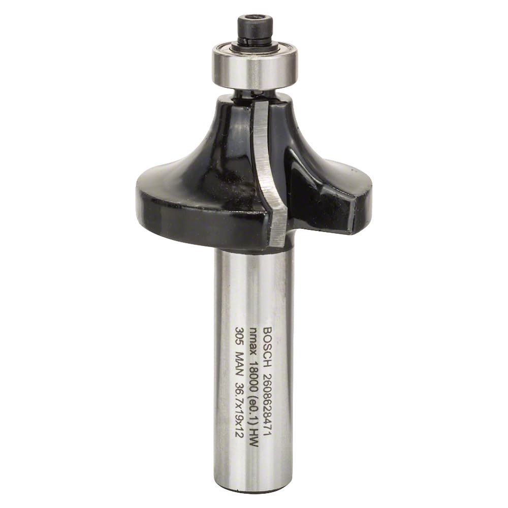 Bosch Accessories 2608628471 Rounding Router Bit, 0 V, Silver, 12 x 36.7 x 70 mm