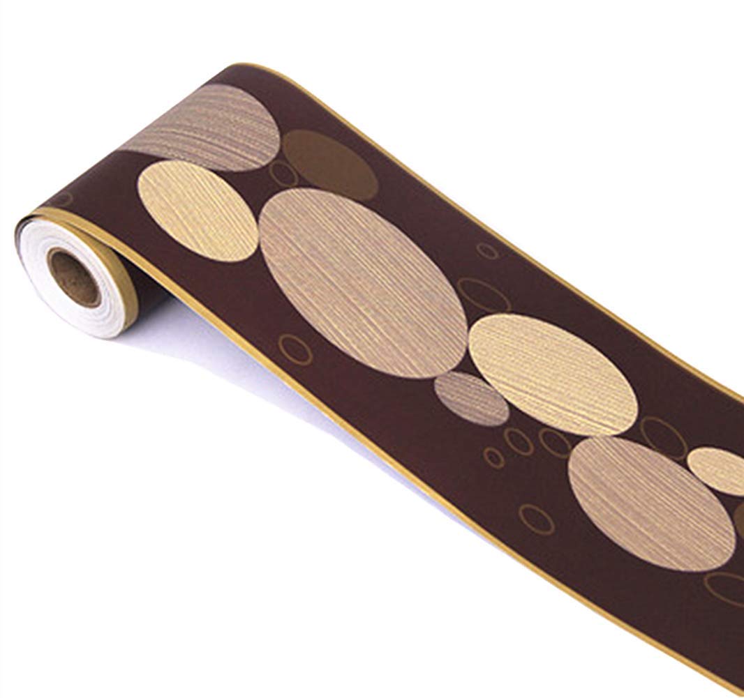 WDragon Vintage Floral Wallpaper Border Peel Stick Molding Border Wall Sticker Decal for Home Decor Bathroom Kitchen,4 inch by 32.8 feet (Floral4)