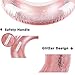 XP-Art Large Transparent Inflatable Tube Swim Tube Glitter Swim Ring Raft Durable Round Summer Pool Float Inflatable Swim Inner Tube for Summer Swim Pool Thicken (Pink) (120CM - Swim Ring)