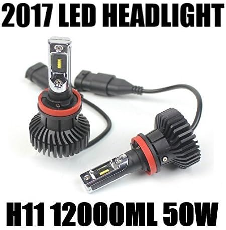 NZ Lightning LED Headlight Bulbs H11 LUMILED ZES 2nd 50W 6500K White 12000LM (6000Lm × 2 bulbs) All in one 1 Year Warranty