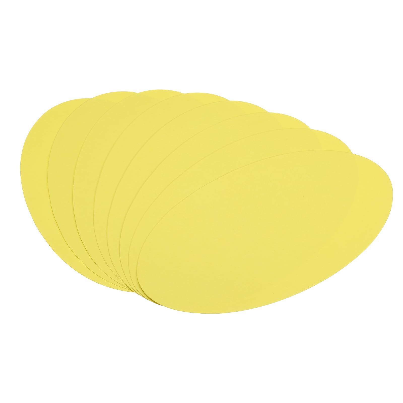 PATIKIL 7.9-inch Oval Cardboard Paper, 30 Pcs 180gsm Thick Blank Disc Circles Slices for DIY Craft Arts Drawing Painting Writing, Yellow