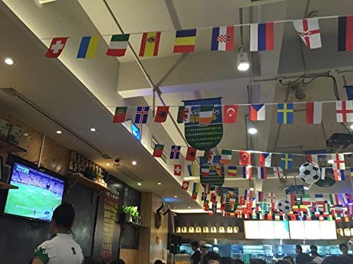 G2PLUS 50M World Flag Bunting, 200PCS Country String Banners for Eurovision Party Decorations Football Games, Garden Deco - Image 5