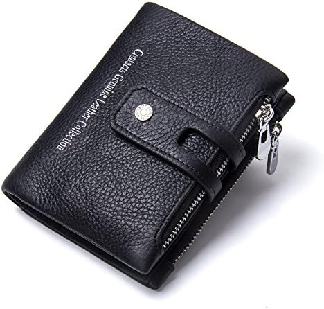 Onstro RFID Blocking Zipper Wallet for Men with Coin Pocket Bifold Vintage Genuine Leather
