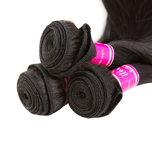 Ubuty 8A Brazilian straight hair bundles 18.20.22 Inch 100% Unprocessed Virgin Hair Remy Human Hair 3 Bundles Weave Mink Hair Natural Color