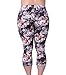 Zerdocean Women's Plus Size Lightweight Printed Capri Leggings style-046 2X