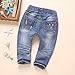 KIDSCOOL SPACE Baby Ripped Jean,Toddler Elastic Distressed Waist Denim Pants,6-12 Months
