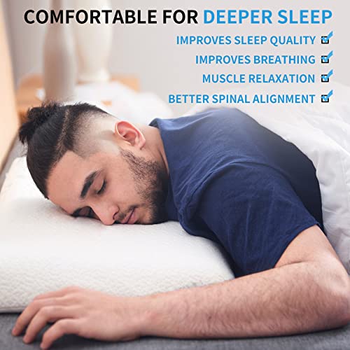 LOFE Cooling Stomach Sleeper Pillow Ultra Slim Pillow for Stomach