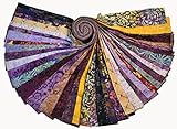 Java Batiks 2.5 Inch Jelly Roll, 20 Pack Assorted, (2.5 Inches by 44 Inches) Batik Strips CC189