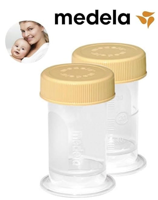 Medela Colostrum Collection Container Breastmilk Storage Bottle 35ml BPA Free with Solid Lids 2 Bottle