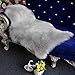 junovo Super Soft Luxury Fluffy Shaggy Faux Fur Area Rug for Living Room Bedroom Reading Room Study Nursery Couch Sofa Armchair Decor, 2ft x 3ft Grey