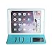 BoriYuan iPad 4&3&2 360 Degree Rotating Stand PU Leather Case Protective Flip Folio Detachable Soft Rubber Cover For Apple iPad 4/ iPad 3/ iPad 2 with Card Slot+Screen Protector+Stylus (Light Blue)