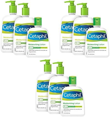 Cetaphil Moisture Lotion 20oz (Pack of 6) + (3) 4oz Bonus