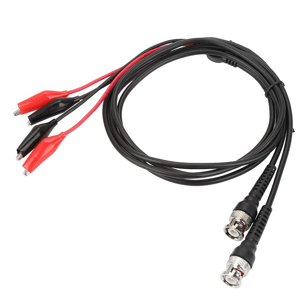 Electronic Test Leads, 2pcs P1011 BNC Q9 to Dual Crocodile Clip Oscilloscope Test Probe Lead Cable for Oscilloscope and Other Measurement Instruments to test