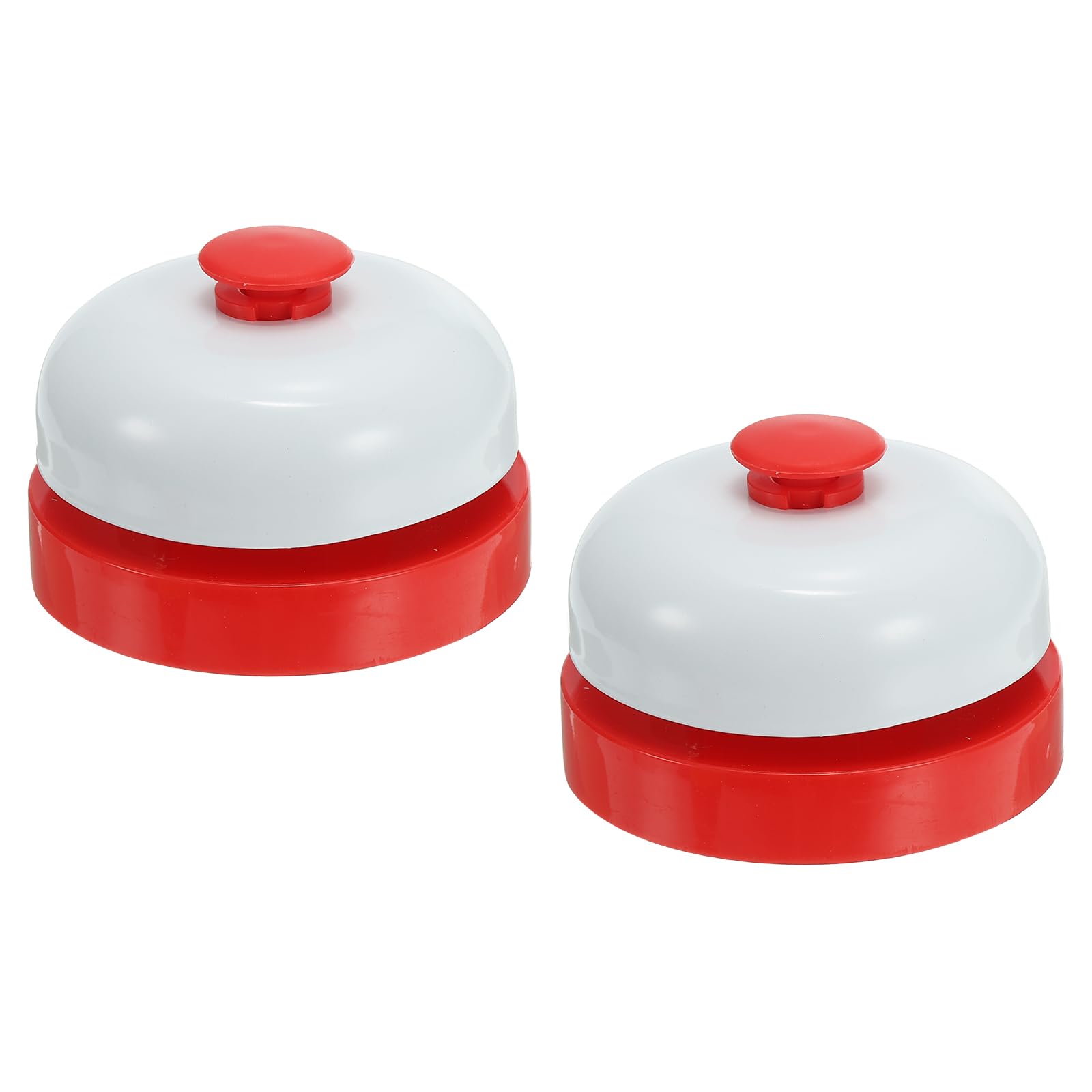 PATIKIL Desk Call Bell 2.5" Diameter,2 Pcs Dinner Desk Front Bell for Service with Metal Anti-Rust Construction for Hotel Restaurant Reception Areas Office Warehouse, Red/White