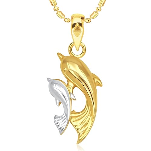 VK Jewels Pendant for Women (Golden) (vkp1830g)