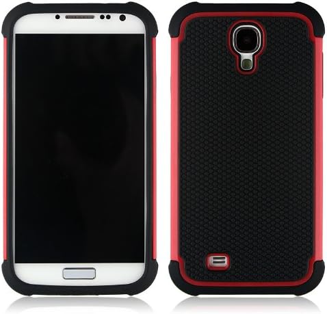 Galaxy S4 Case, Samsung S4 Case, S4 Case, High Impact Resistant Hybrid Dual Layer Armor Defender Full Body Protective Case Cover for Samsung Galaxy S4 i9500 [ R ]