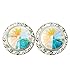 15mm Clip-On Earrings with Swarovski Crystals RU031CRY Clear Crystal One-Size