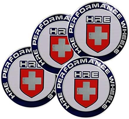 jinyuyuanshangmao 4x 56mm HRE PERFORMANCE Aluminum Auto Wheel Center Hub Cap Emblems Stickers