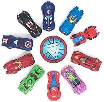 Farraige Exclusive Collection of Toy Vehicles Die Cast Metal Super Hero Cars Play Set of 10 - Perfect Toys for Kids