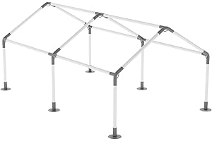 ICITYWALL 6 Leg Carport Kits，High Peak Canopy Fitting Kit with 1-3/8" ID, Galvanized Steel Carport Connectors, shed Frame kit DIY Project