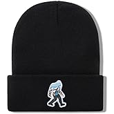 Pnkvnlo Bigfoot Beanie for Men - Sasquatch Hat Winter Knit Cuffed Beanie for Women - Bigfoot Gifts for Christmas & New Year