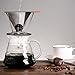 E-PRANCE Pour Over Coffee Filter, Reusable Coffee Cone Dripper Paperless, Stainless Steel Double Mesh Pour Over Coffee Maker with Separate Stand for 1-4 cups