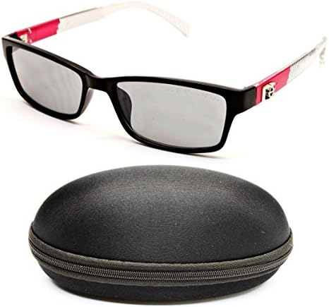D5027-cc Designer Eyewear Plastic Rectangular Wayfarer Sunglasses (O1382B Black/Magenta)