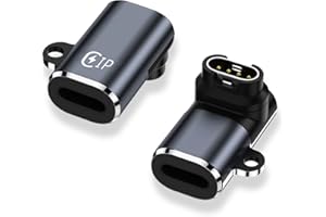 AreMe 90 Degree Charging Adapter for Garmin Watch (2 Pack - Lightning Female)