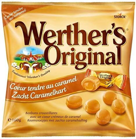 Werther'S Original - Sweet Heart Caramel Sachet of 160G - Coeur Tendre Au Caramel Sachet De 160G - Price Per Unit - Fast Delivery