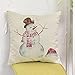Gotd Light Color Christmas Decorations Snowman Decor Throw Pillow Case Sofa Waist Throw Cushion Cover Home Decor Square 45cm x 45cm 18inch x 18inch (F)