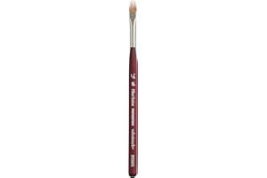 Princeton Velvetouch Artiste, Mixed-Media Brush for Acrylic, Watercolor & Oil, Series 3950 Mini Filbert Grainer Luxury Synthetic, Size 1/4