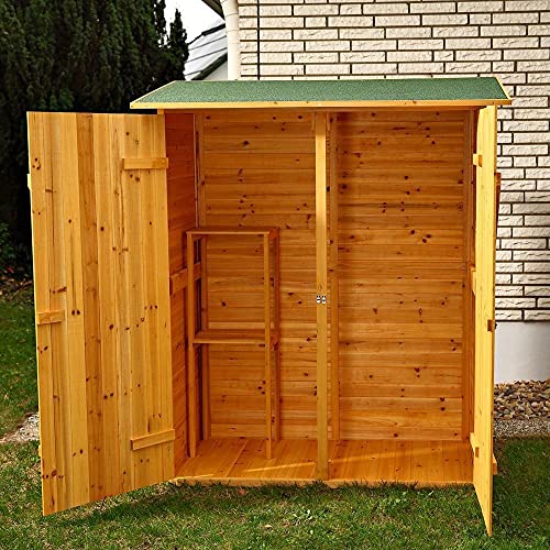 HUIJK XXL Holz Gerätehaus Geräteschuppen Gartenschrank Geräteschrank Gartenhaus – Bild 3