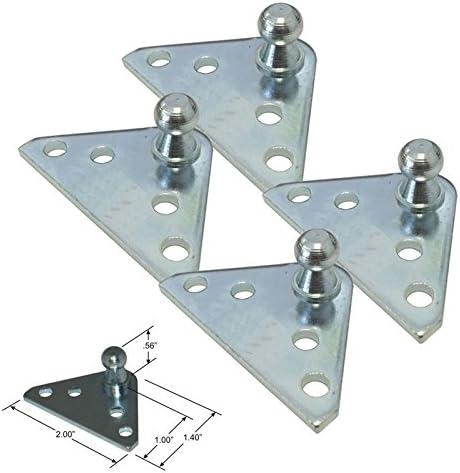 10MM Ball Stud Bracket for Gas Spring/Prop/Strut (4 Pack)