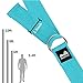 REEHUT Yoga Strap 6ft with Ebook – Durable Polyester Cotton Exercise Straps w/Adjustable D-Ring Buckle for Stretching, General Fitness, Flexibility and Physical Therapy Sky Bluethumb 3
