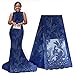 pqdaysun African Lace Fabric 5 Yards 2020 Nigerian French Lace Fabric Embroidered Fabric for Wedding Party F50783 (Royal Blue)