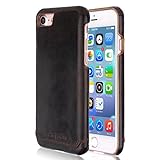 Pierre Cardin iPhone 7 Leather Case Protective Slim fit Snap On Hard Back Cover for iPhone 7 Coffee Brown