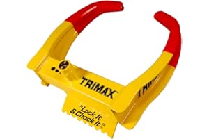 Trimax TCL65 - Trailer Wheel Lock - Fits 6"-10.5" Tires - Wheel Boot Lock for Trailer, Car, Truck, Boat, ATV, Camper, and More