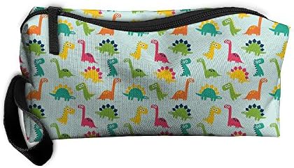 Funny Dinos Dinosaurs Makeup Cosmetics Pouch Travel Hanging Organizer Kit Bag