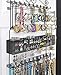 Longstem Organizers Over the Door/Wall Hanging Jewelry Organizer Rack in Black 6100 Holds Over 300 Pieces