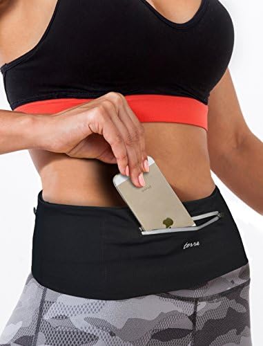 Running Belt Zipper Pocket for iPhone 6/6s/7/7 Plus, Fitness Workout Terra Belt for Women and Men - Waist Fanny Pack for Cycling Hiking Walking Climbing