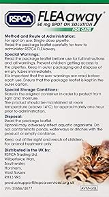 RSPCA FleaAway Spot On Solution for Cats 50 mg 3 Tubes 0.5 ml each view 2