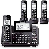 Panasonic KX-TG9542B Dect 6.0 2-Line Cordless Phone w/ Link-to-Cell &amp; 2-Handsets + 2-Pack 2 Line Handset For KX-TG954X