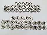 Stainless Steel Snap Fastener's, 25 Piece, Cap & Socket Only, Marine Grade