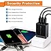 Quick Charge 3.0 USB Wall Charger, USINFLY 2-Pack 30W 3 Ports (QC3.0X1+2.4AX2) Adapter Fast Charging Adaptive Plug Compatible with Samsung Galaxy S10 S9 S8 Plus S7 S6 Edge Note 9, LG, Kindle, Tablet