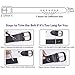 Vonsely Soft Wide Leather Belt for Jeans Shorts, Classic Plain Pattern Trousers Leather Belt with Metal Buckle, Black Belt 115CM