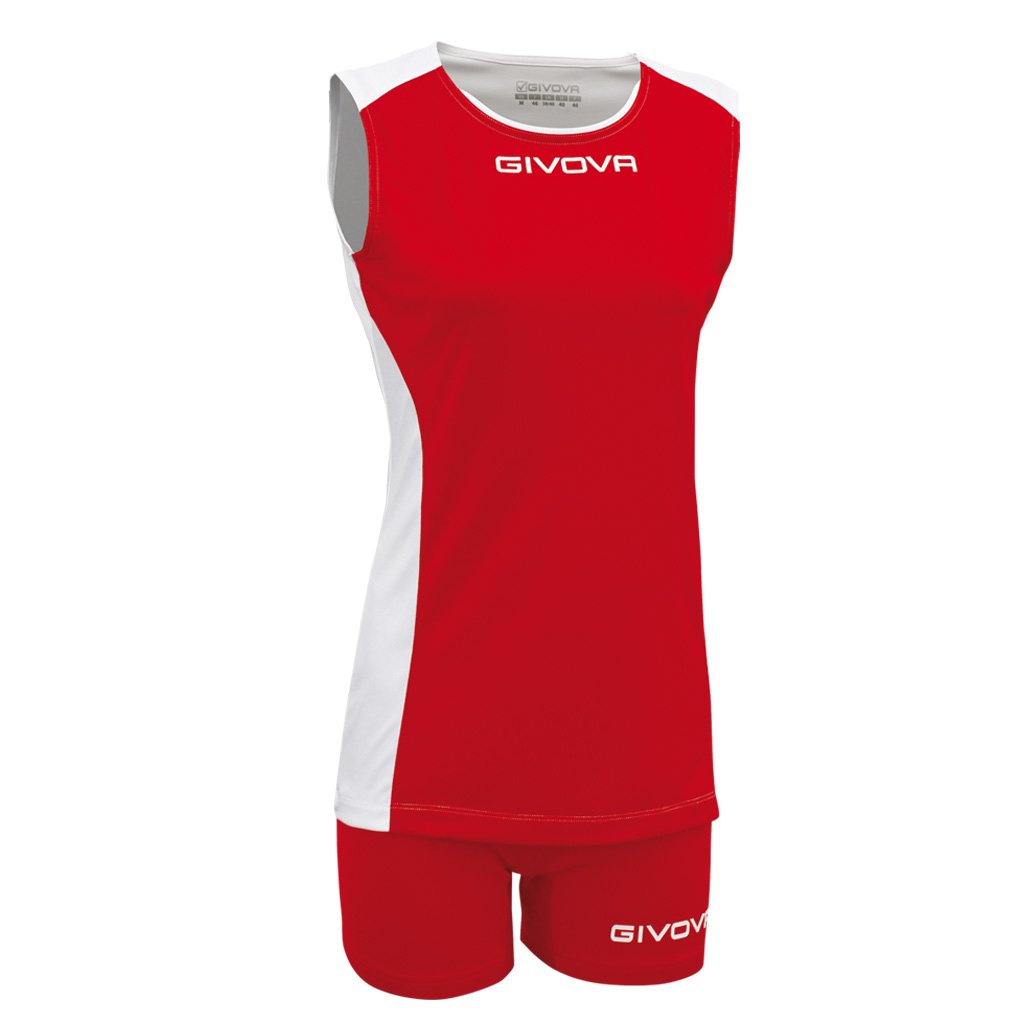 Givova KIT VOLLEY PIPER ROSSO/BIANCO Tg. M