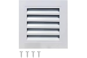 BEILEINICEHK Gable Vent with Screen - 10" X 10" Aluminum Attic Vent Square Louvered Vent Cover - White Wall Vent Systems for Home Ceiling Shed Bathroom Garage