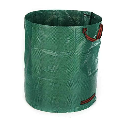MantraRaj 300L Garden Waste Bags Reusable Heavy Duty Garden Waste Sack Rubbish Grass Refuge Sacks with Handles Tearproof Leaf Grass Bags