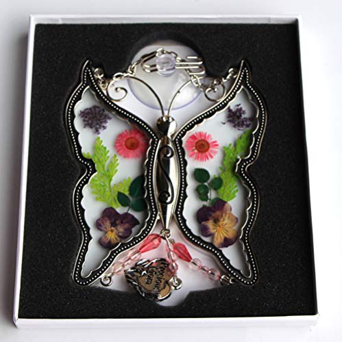4 Butterfly+Suncatchers+Valentine+Pressed+Embedded