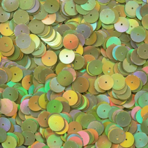 10mm Flat Round SEQUIN PAILLETTES ~ LIGHT GOLD LAZERSHEEN Reflective Iridescent METALLIC ~ Loose sequins for embroidery, bridal, applique, arts, crafts, and embellishment. Made in USA.